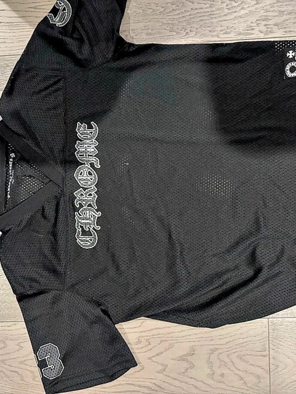 Chrome Hearts Mesh Stadium Football Jersey Black